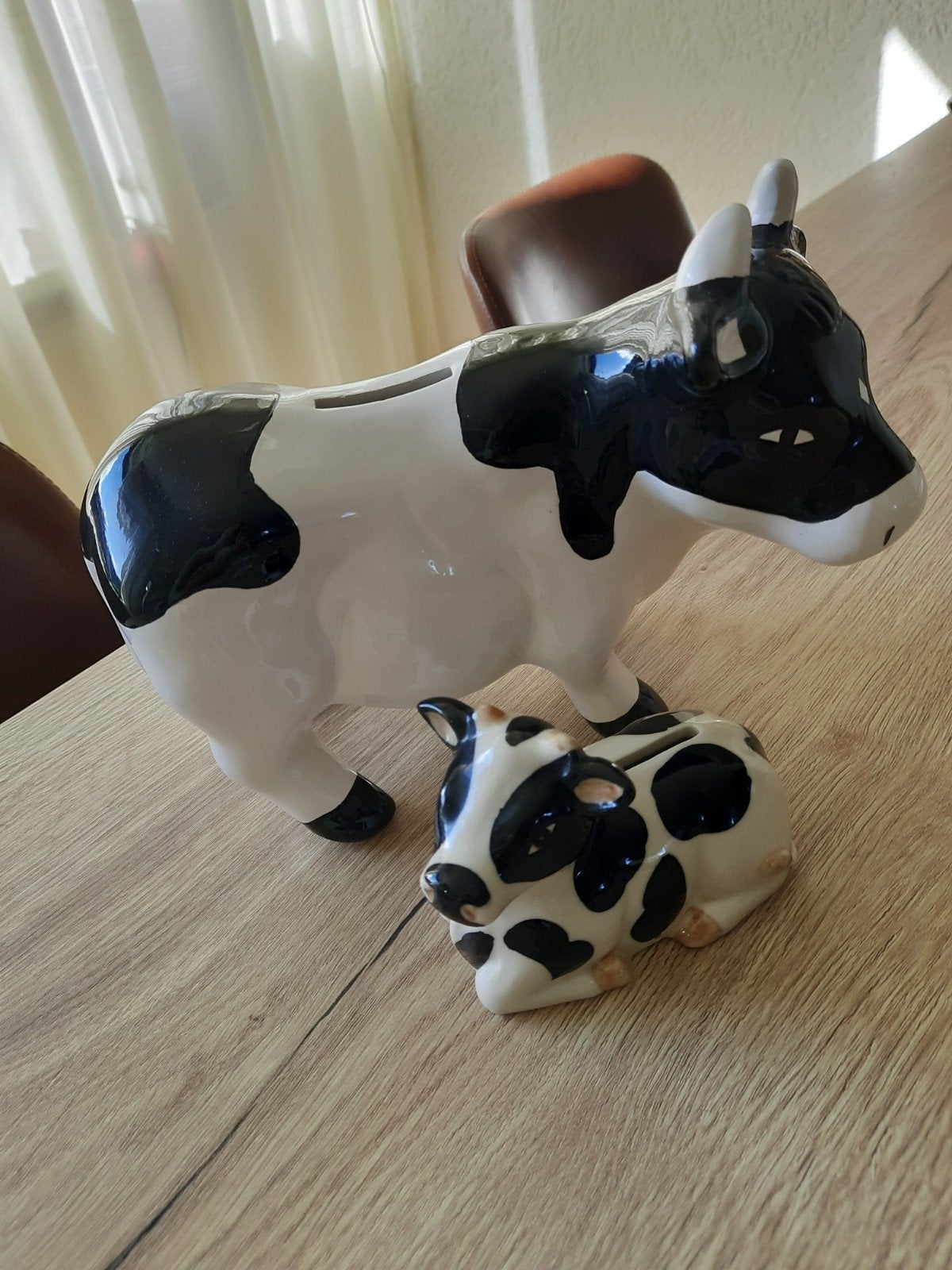 Koeien spaarpotten - Moeder en kalf, Ophalen of Verzenden, Zo goed als nieuw, Steen, Aardewerk of Keramiek, Dier
