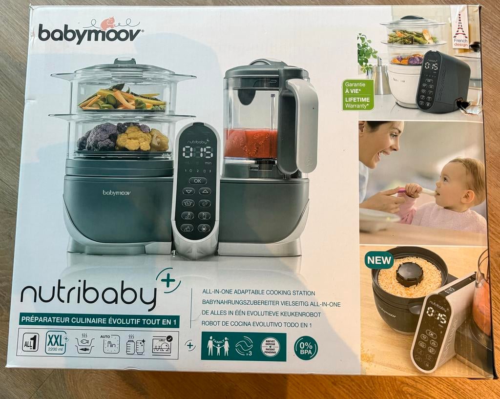 Babymoov Nutribaby + 5-in-1 voedselbereider, Kinderen en Baby's, Babyvoeding en Toebehoren, Ophalen of Verzenden, Zo goed als nieuw