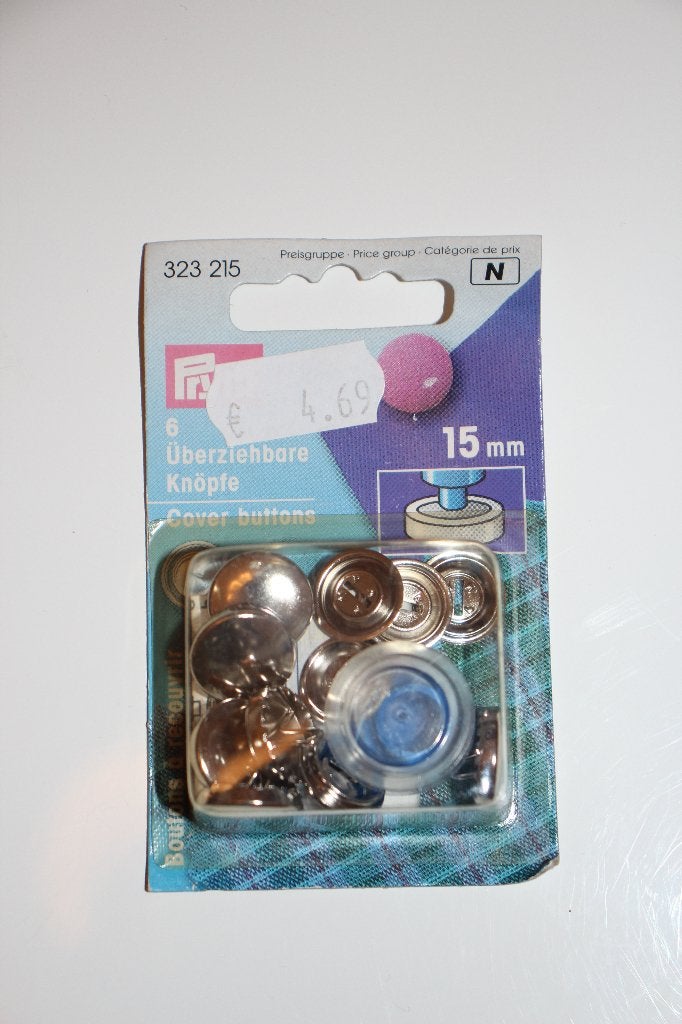 Prym 323215 Stofknopen/ cover button met matrijs 15mm #3135, Hobby en Vrije tijd, Naaien en Fournituren, Nieuw, Knoop of Knopen