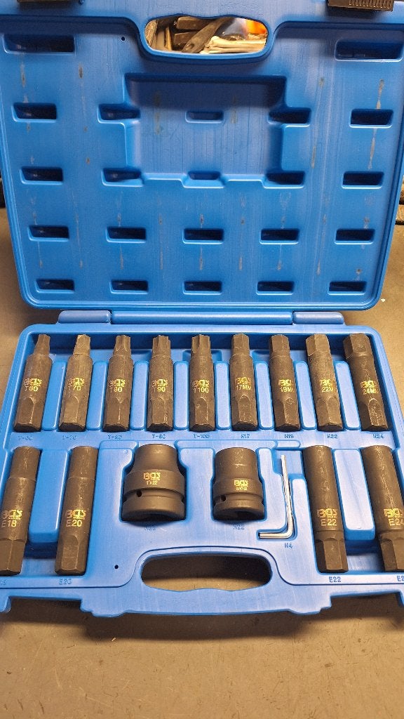 BGS Lange Krachtdoppen set Imbus en Torx met verlopen!, ,, Nieuw, Ophalen of Verzenden, ,