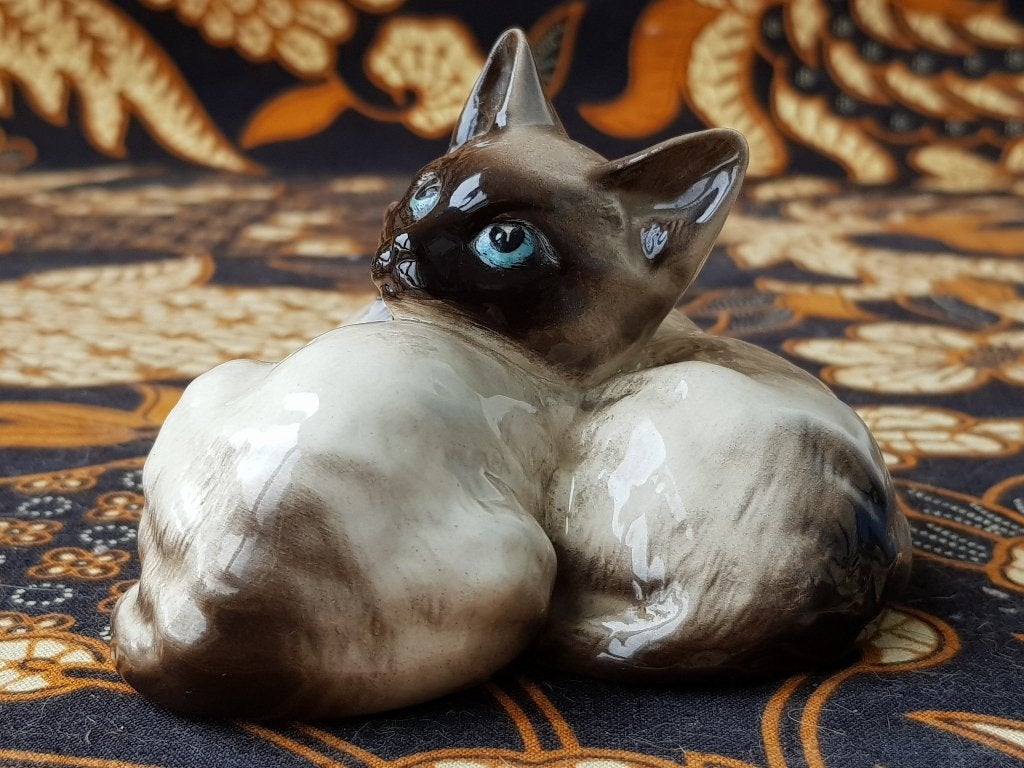 Mooi origineel oud Engels Beswick beeldje van siamezen., Antiek en Kunst, Antiek | Porselein, Ophalen of Verzenden