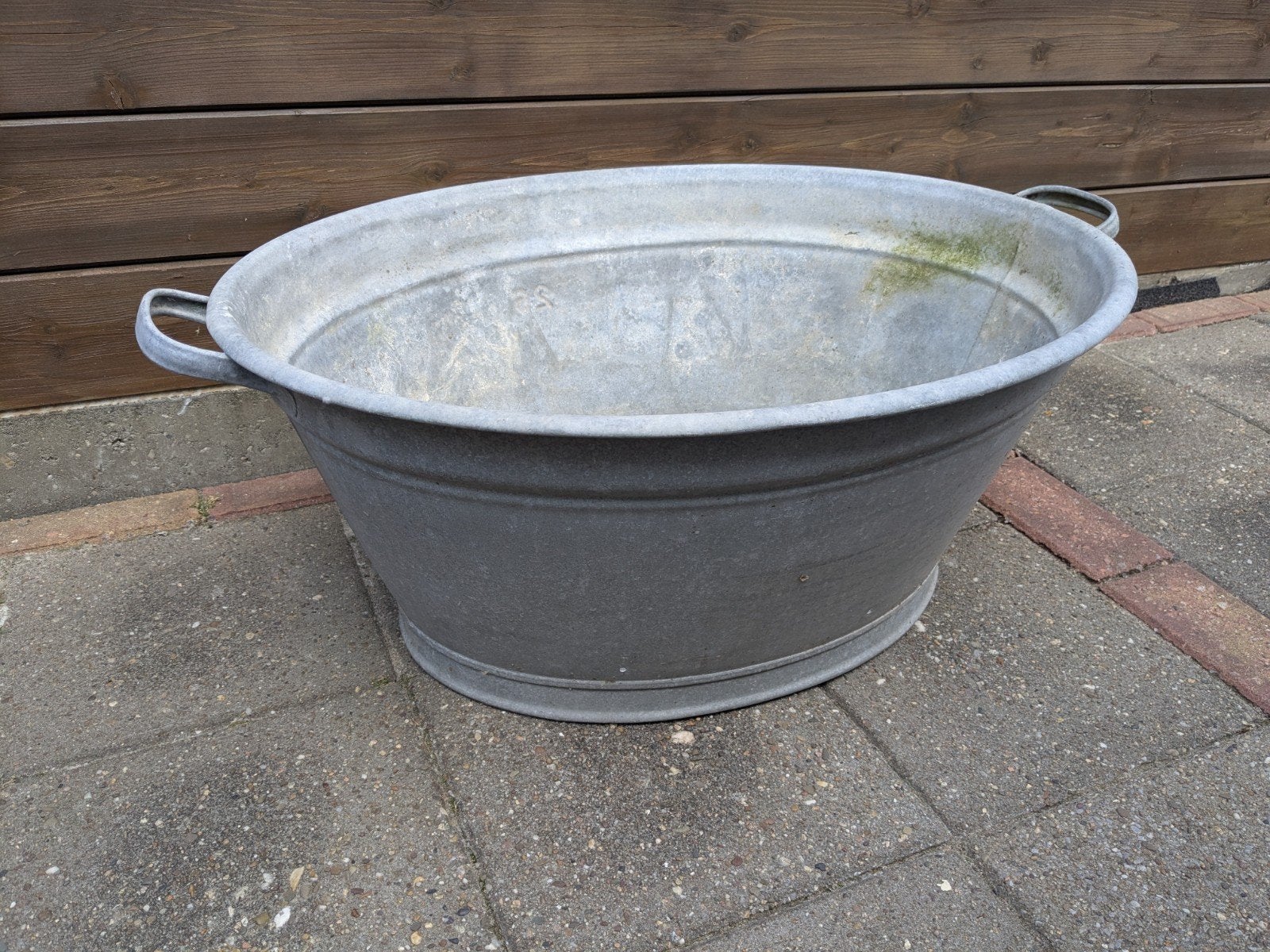 Oude zinken teil / wastobbe - Vintage decoratie, Ophalen
