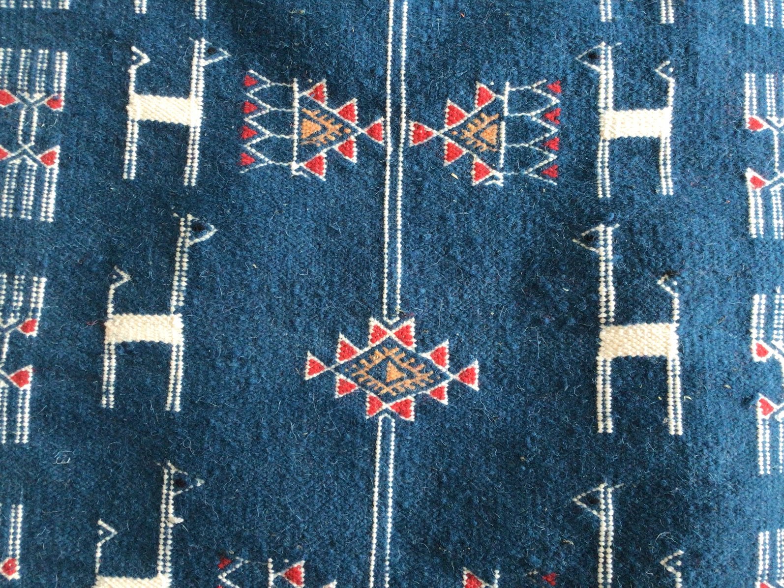 Tunesische wollen loper (geweven), Huis en Inrichting, Stoffering | Tapijten en Kleden, Blauw, Nieuw, 150 tot 200 cm, Rechthoekig