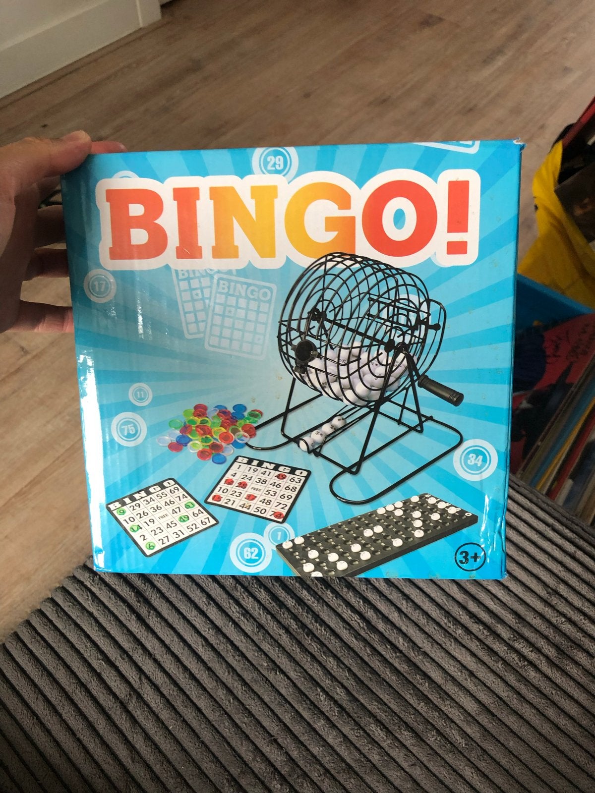 Bingo Spel - Compleet met metalen bingomolen, Drie of vier spelers, Ophalen of Verzenden, Gebruikt