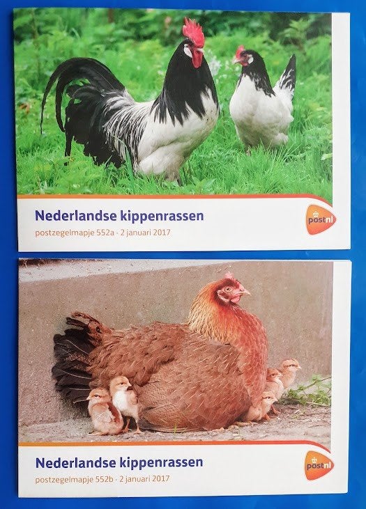 Postzegelmapje 552 A&B Nederlandse kippenrassen - 2017, Postzegels en Munten, Verzenden, Na 1940, Postfris