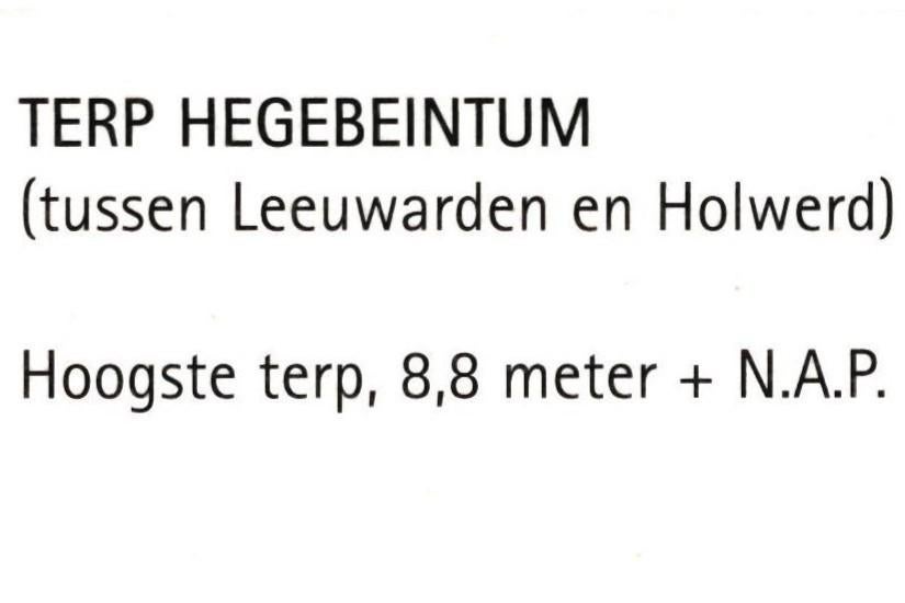 801480 Terp Hegebeintum Fr Tussen Leeuwarden en Holwerd, Verzamelen, Ophalen of Verzenden, 1960 tot 1980, Ongelopen, Friesland