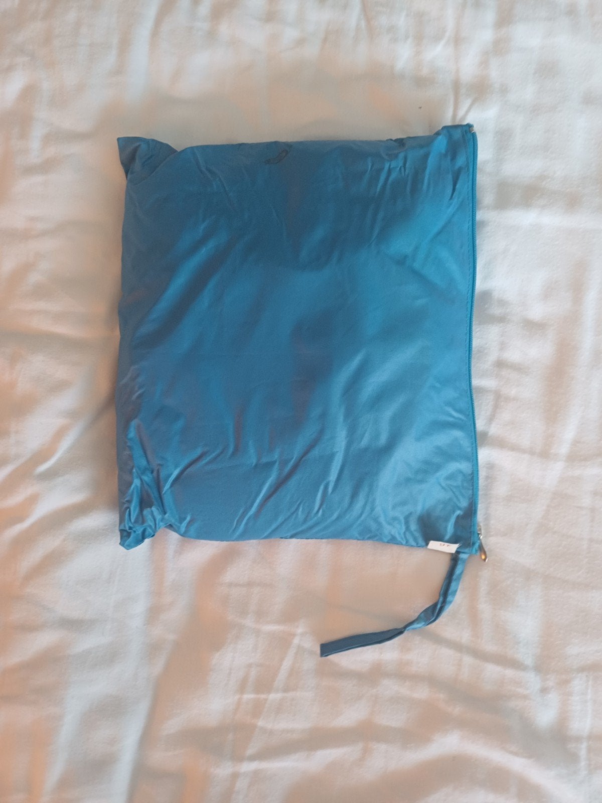 Lange blauwe regenjas - Maat 46. geen AGU, Ophalen of Verzenden, Zo goed als nieuw, Regenjas, Dames
