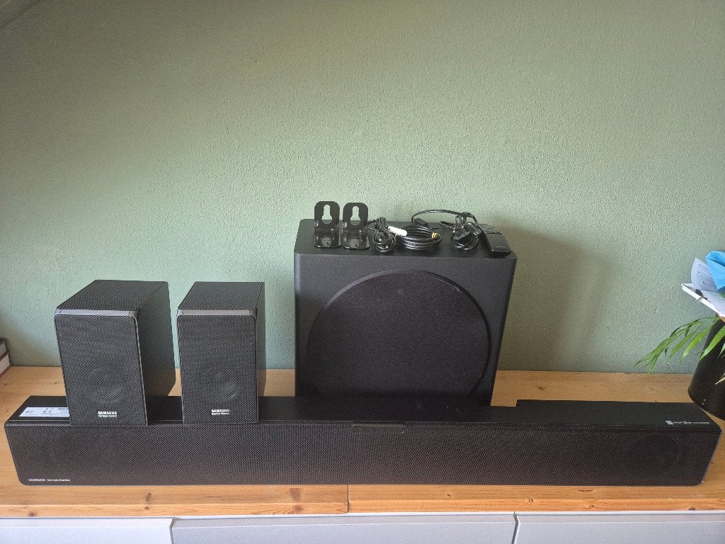 Samsung HW-Q90R/XN Soundbar met subwoofer en achterspeakers, Ophalen of Verzenden, Bluetooth, Zo goed als nieuw