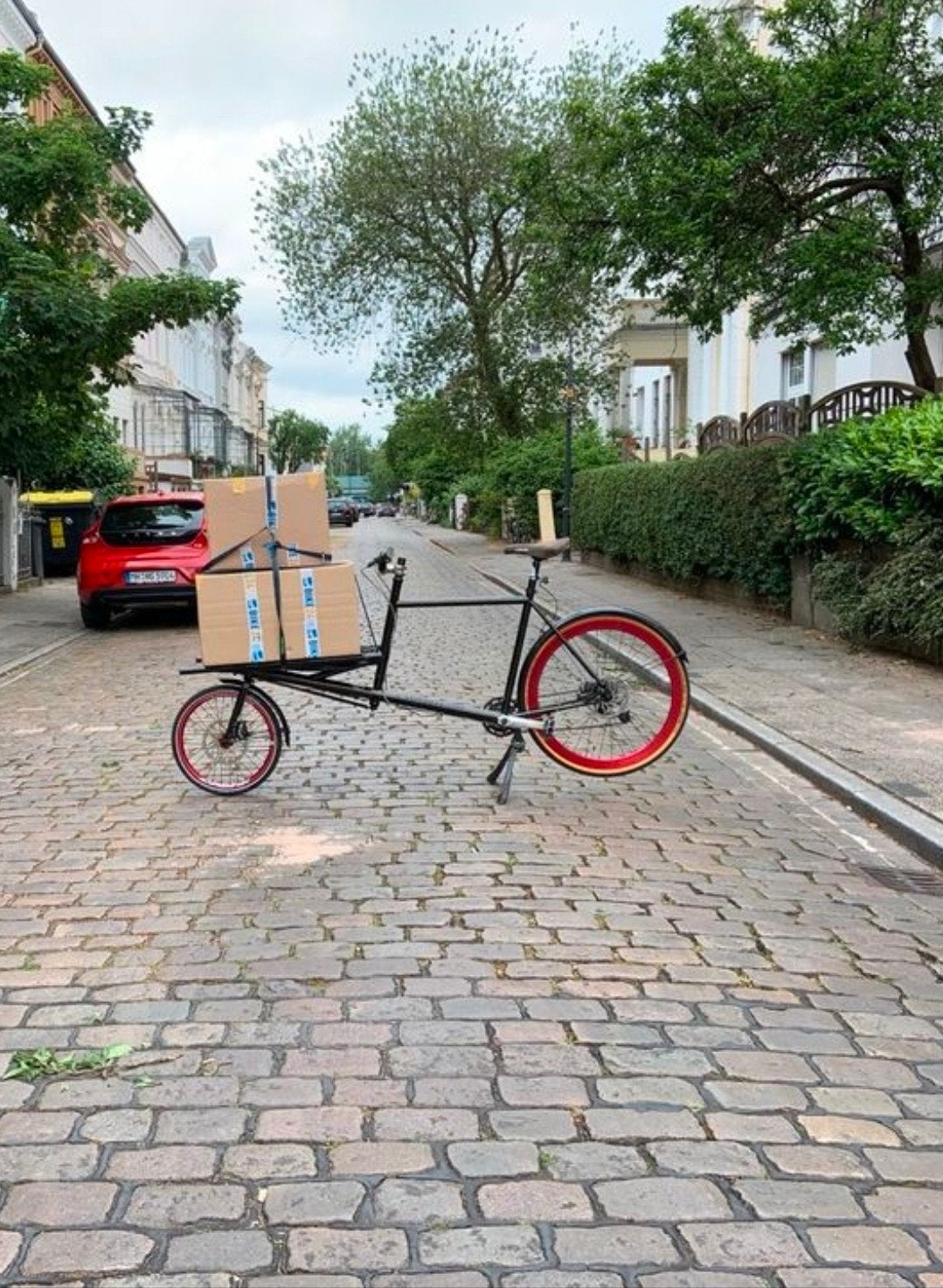 Omnium Bakfiets Cargofiets, Gebruikt, 1 kind, Schijfrem, Ophalen