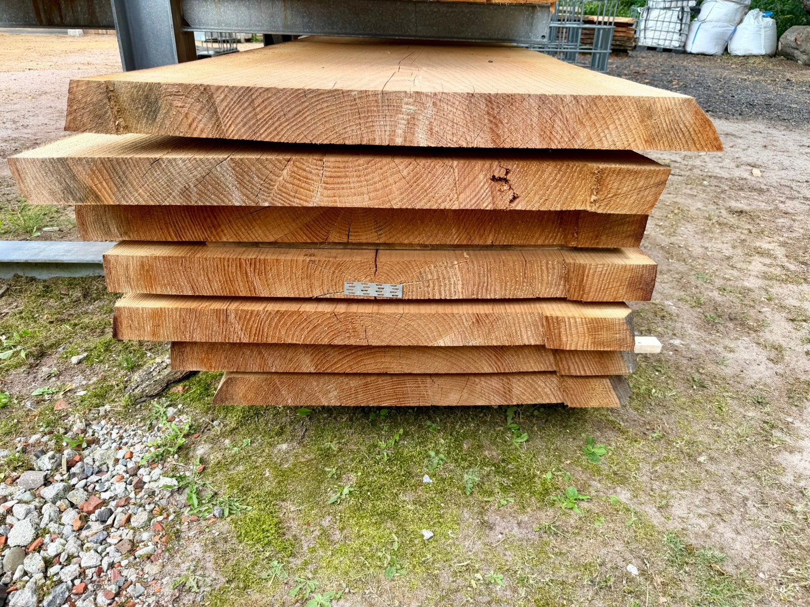 Zeer mooie brede boomstamplanken - 7cm dik!, Ophalen, Minder dan 25 mm, Zo goed als nieuw, Plank