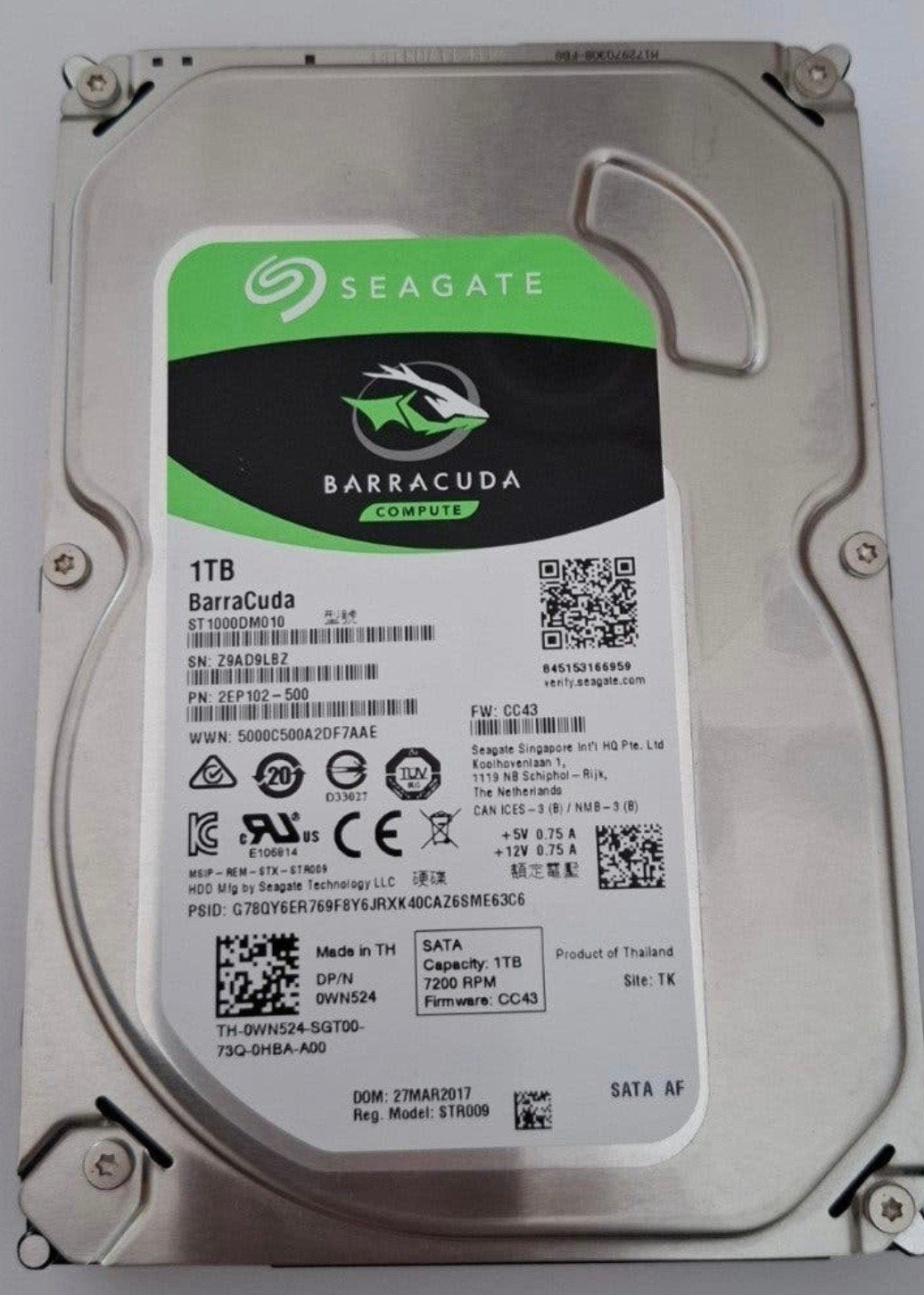 1TB HDD, Computers en Software, Intern, HDD, Ophalen of Verzenden, 1TB