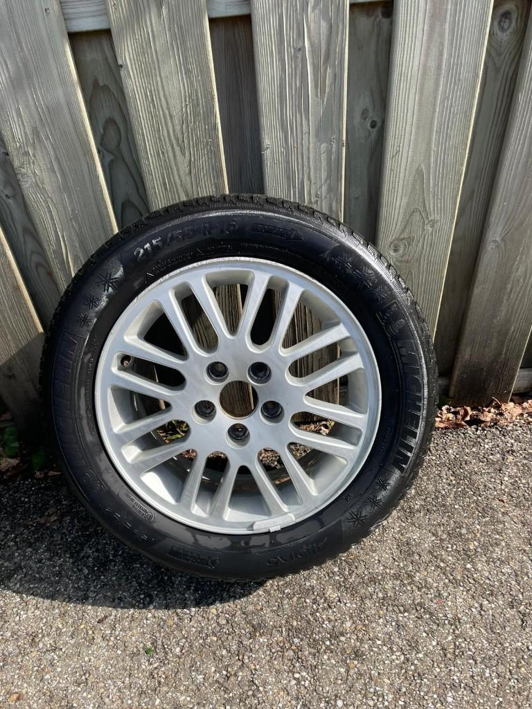 Saab 9-5 OEM Long spoke velgen 16", Auto-onderdelen, Banden en Velgen, Velg(en), Zomerbanden, 16 inch, 215 mm, Personenwagen, Gebruikt