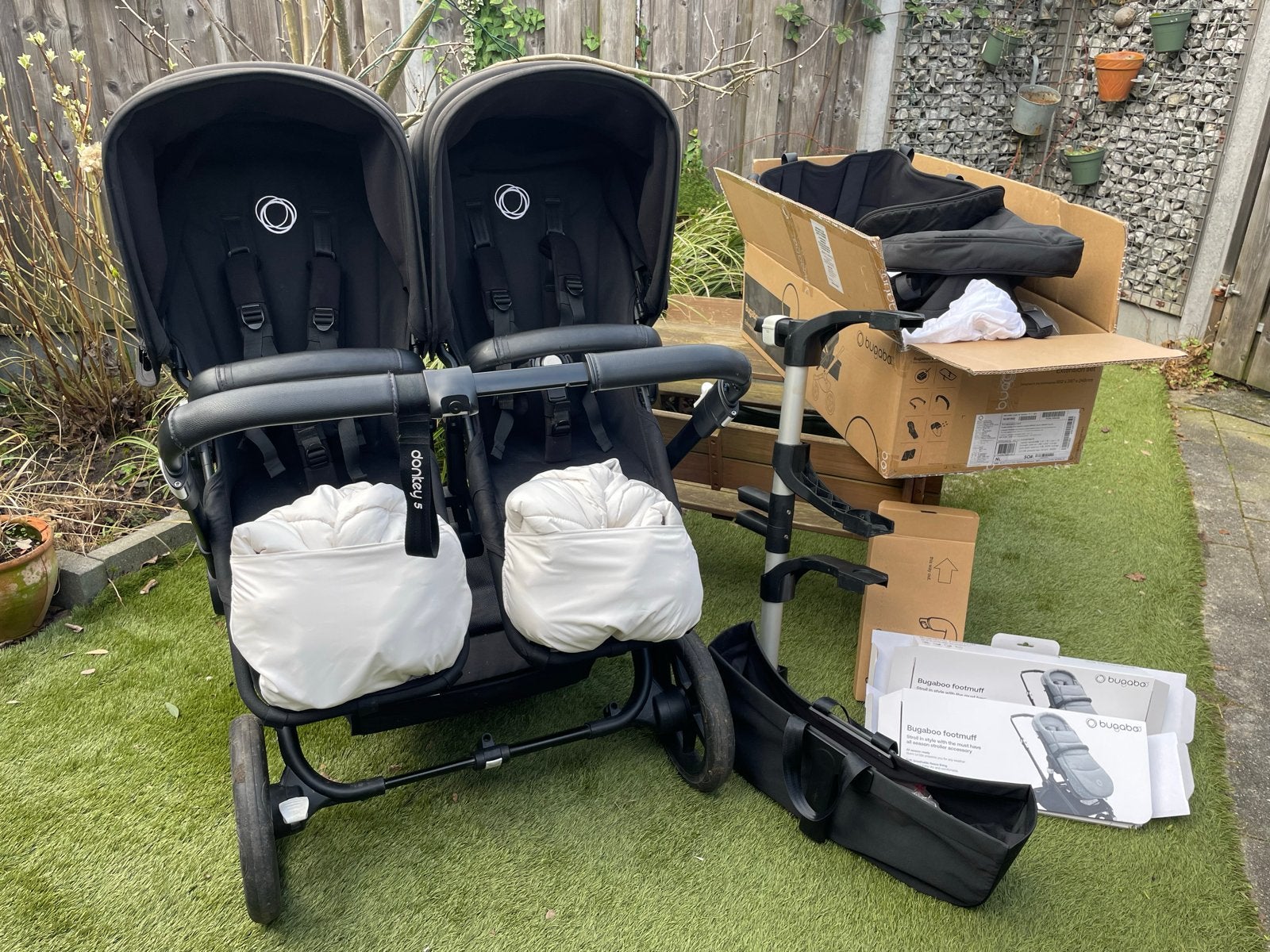 Bugaboo Donkey 5 Duo Kinderwagen incl extra’s, Ophalen, Gebruikt, Combiwagen, Duowagen