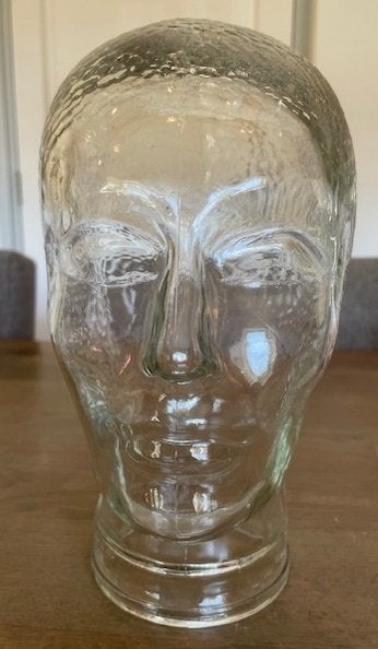 Retro / Vintage glazen (koptelefoon) kop / hoofd, Verzamelen, Retro, Huis en Inrichting, Ophalen of Verzenden