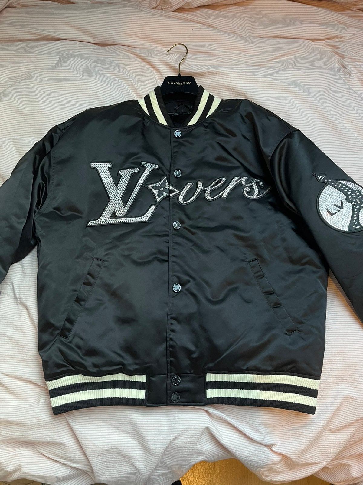 Louis vuitton bomber nylon baseball blouson, Kleding | Heren, Ophalen of Verzenden, Zo goed als nieuw, Maat 48/50 (M), Zwart