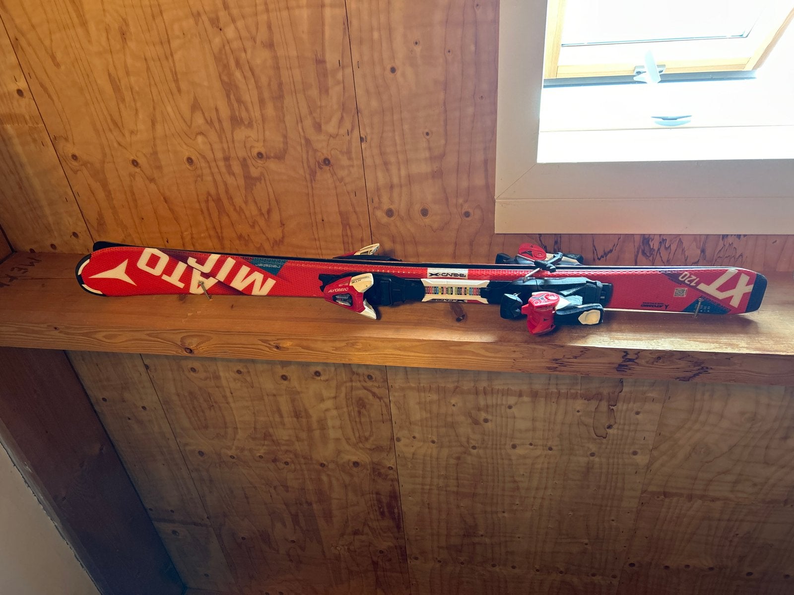 Atomic Redster XT Junior ski's 120 cm met bindingen, Sport en Fitness, Gebruikt, 100 tot 140 cm, Ophalen of Verzenden, Atomic