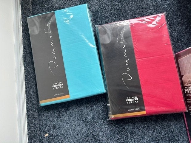 2 X Split Topper Hoeslaken 180/210  Percal Katoen, Meerkleurig, Hoeslaken of Sloop, Katoen, Ophalen of Verzenden