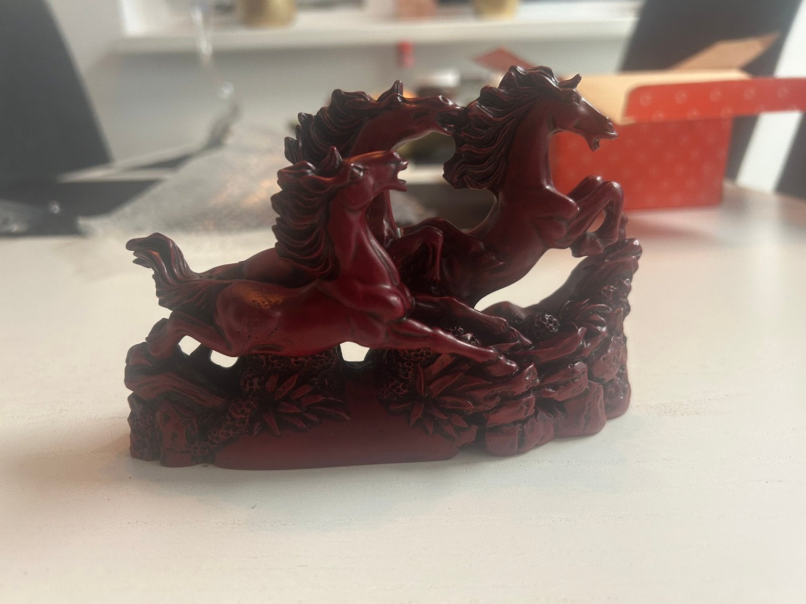 Feng chui 3 lopende paarden, Ophalen of Verzenden, Houtsnijwerk