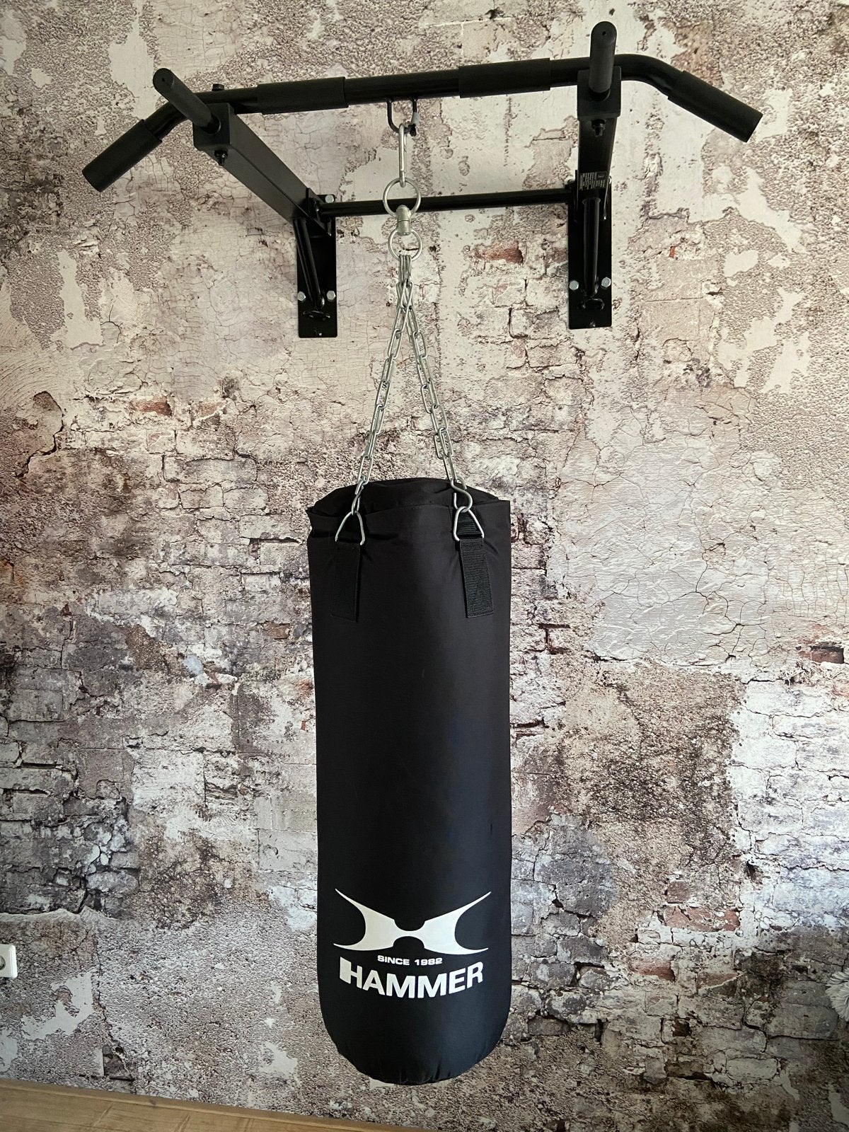 Hammer pull-up 2.0 optrekstang met bokszak (90 cm), Ophalen, Zo goed als nieuw, Armen, Oprekstang