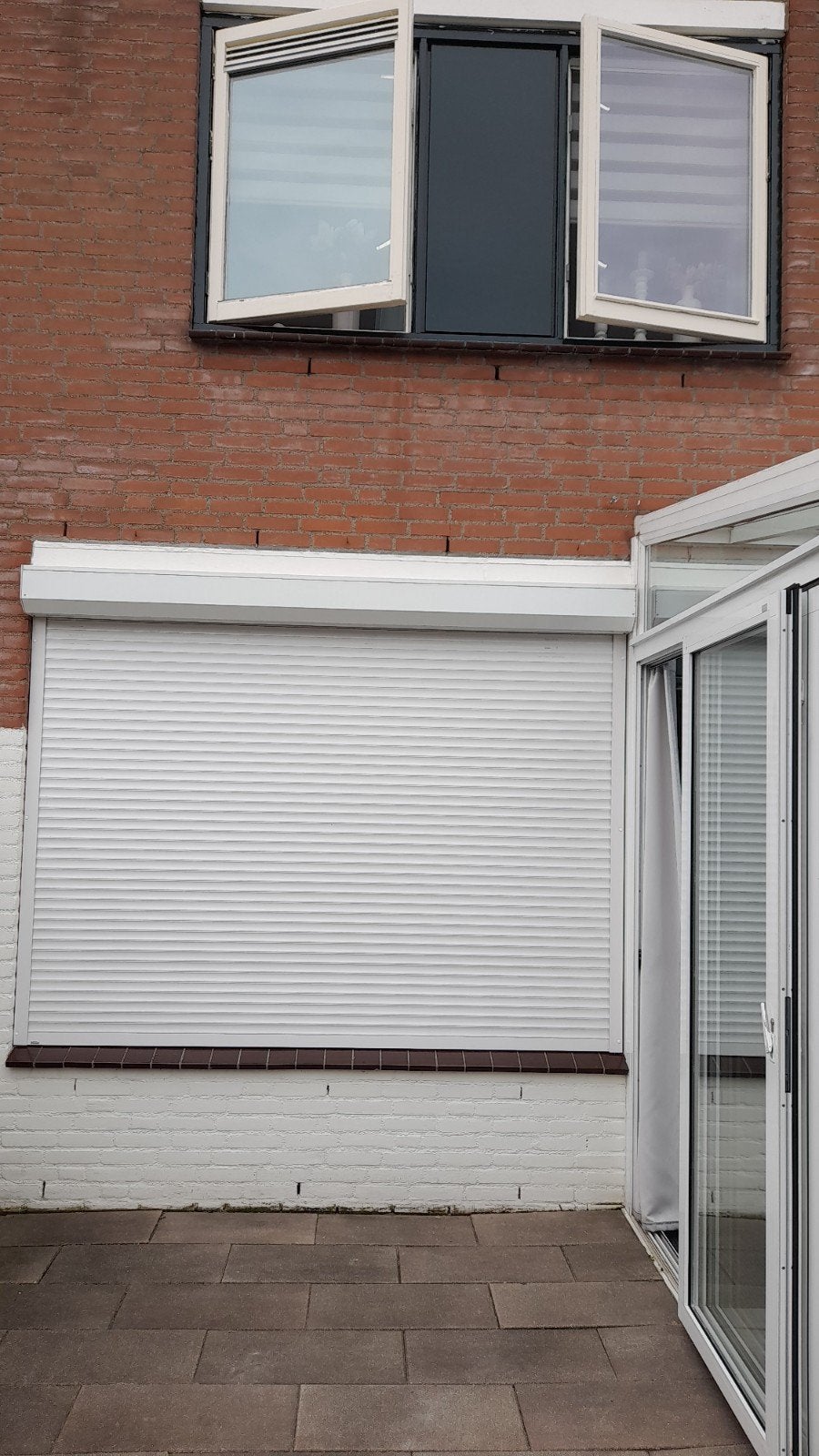 elektrisch rolluik 2,43 m x 1,89 m bxh, Ophalen, Gebruikt, Wit, 200 cm of meer
