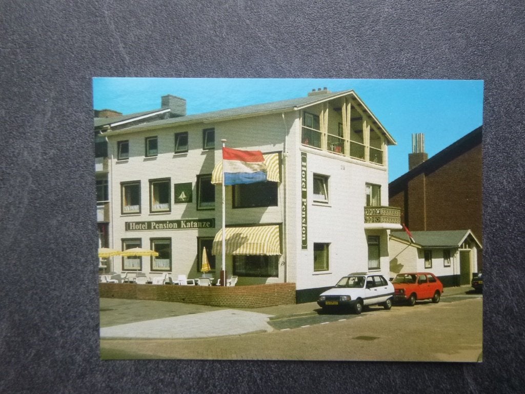 Katwijk aan Zee, hotel pension Katanze /auto 1985, Verzenden, 1980 tot heden, Ongelopen, Zuid-Holland