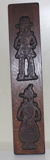 Oude koekplank 2 figuren 40 x 10 cm   1714, Antiek en Kunst, Ophalen of Verzenden
