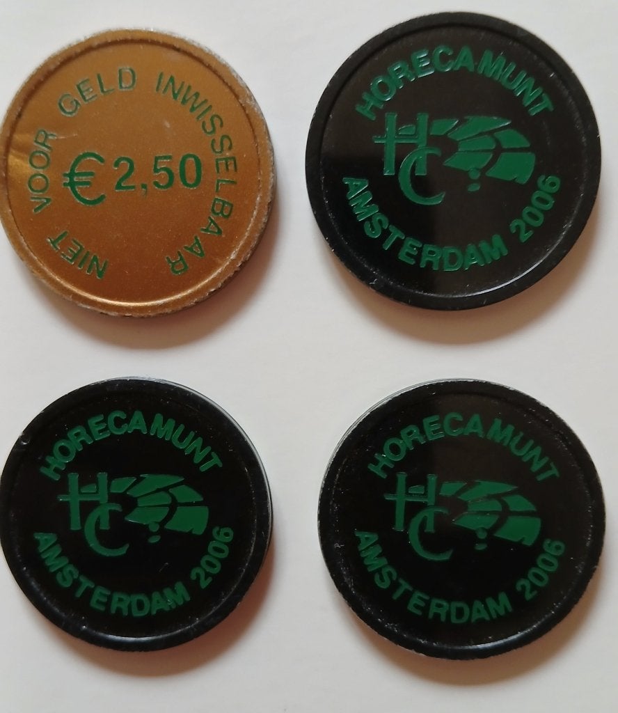4 horeca munten Holland Casino Amsterdam, Ophalen of Verzenden, Vóór koninkrijk, Overige waardes