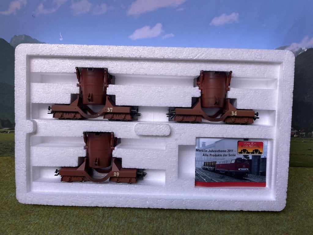 Märklin 46143 Set wagens voor ruwijzer, Wisselstroom, Treinset, Nieuw, Ophalen of Verzenden