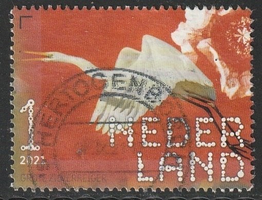 Nederland 2021 3911 Zilverreiger, Gest Den Bosch, Verzenden, Na 1940, Gestempeld