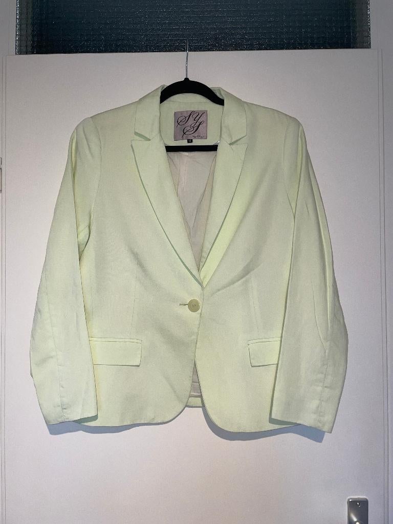 Steps dames mint limoen groene blazer colbert jack mt 42, Kleding | Dames, Jasjes, Kostuums en Pakken, Zo goed als nieuw, Jasje