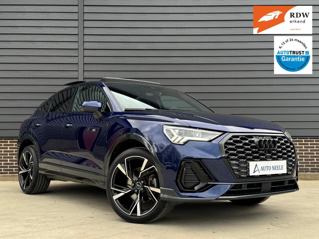 Audi Q3 Sportback 45 TFSI e S Edition 20 inch, PANO, Elektr, Gebruikt, Zwart, Blauw, Leder en Stof