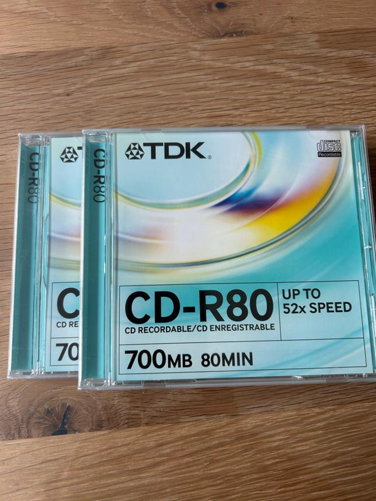 TDK CD-R80 CD-R schijven 700MB 80MIN (3 stuks), Ophalen of Verzenden, Nieuw, Cd