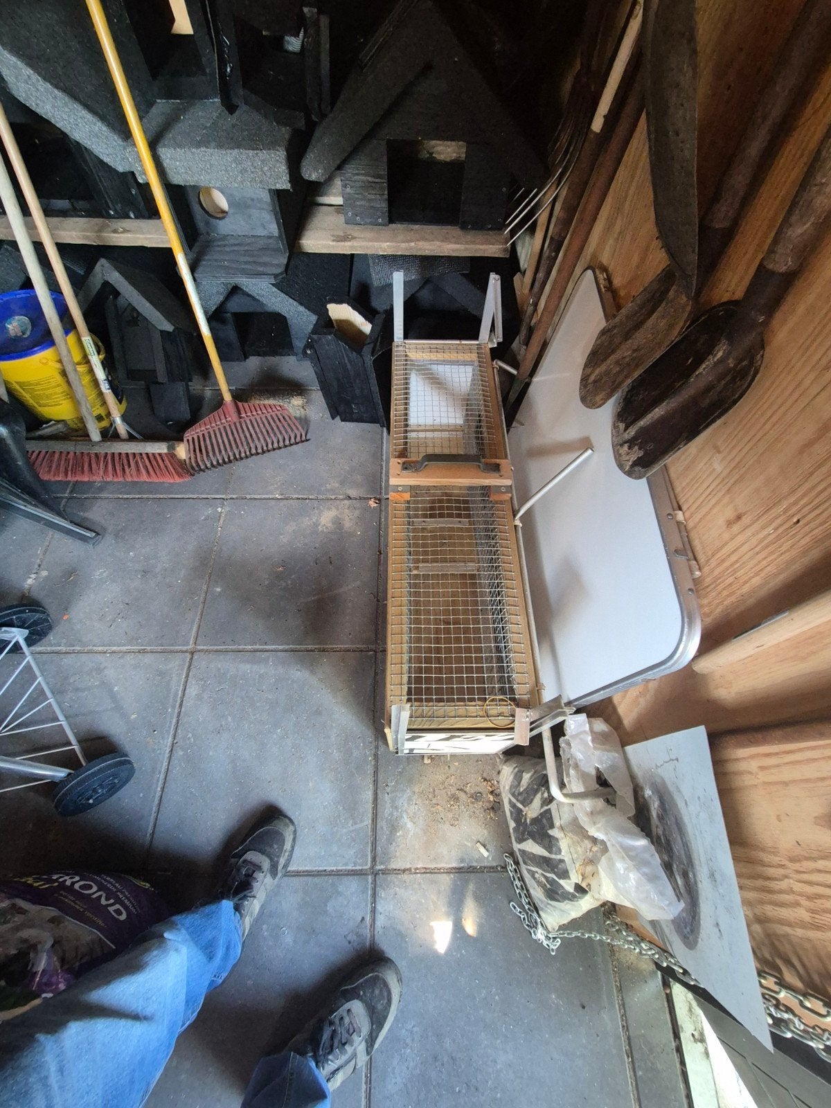 Steenmarter vangkooi, Ophalen, Minder dan 50 watt