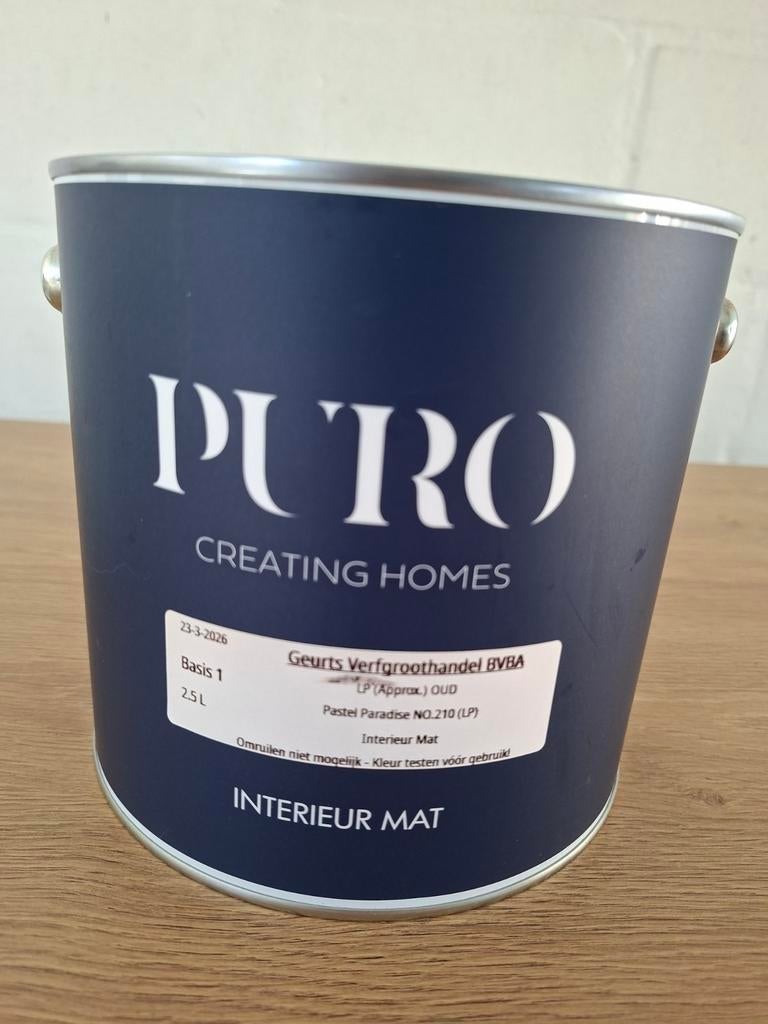 Ongeopende blik muurverf Pastel Paradise 2,5L - Kinderkamer, Ophalen, Nieuw