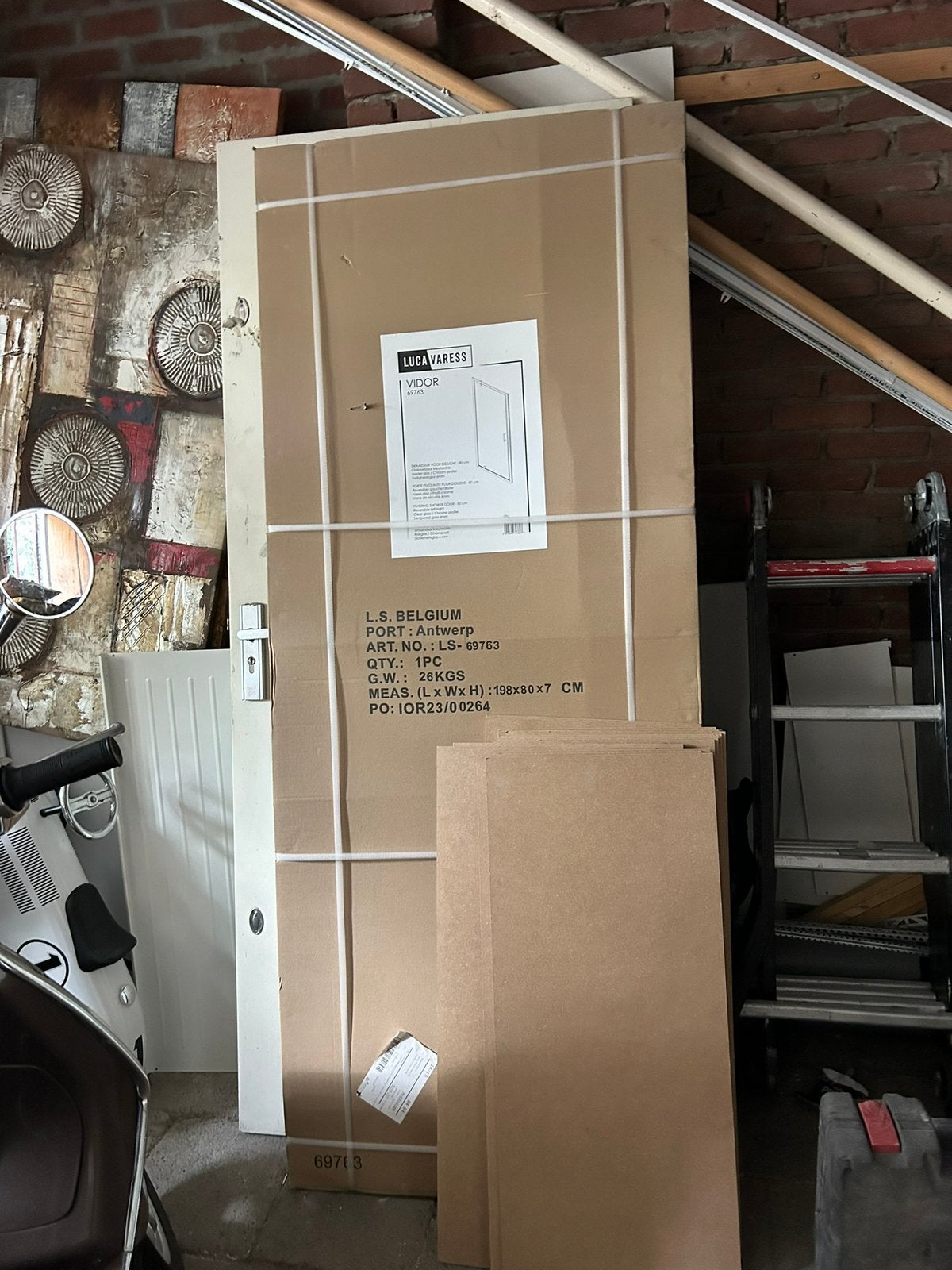 Glazen douche deur, Ophalen, Nieuw, Binnendeur, 200 tot 215 cm