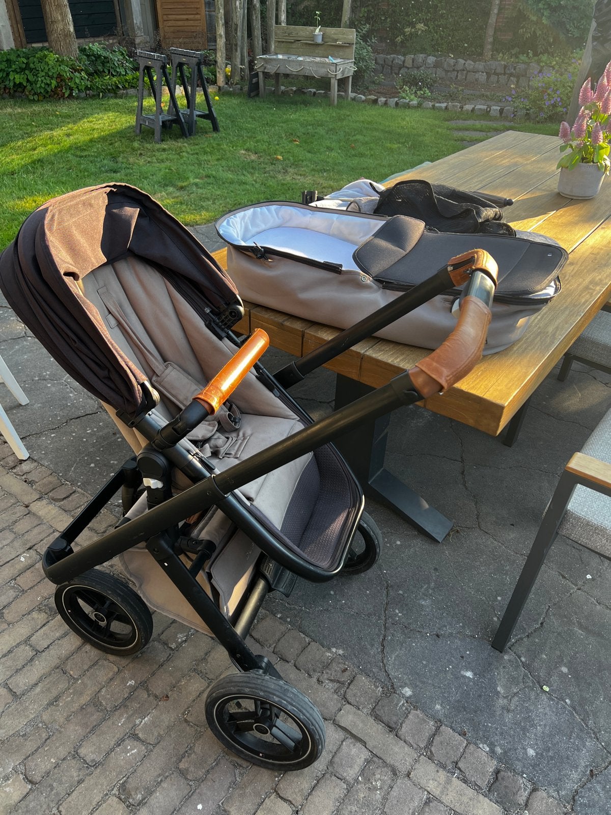 Dubatti kinderwagen met reiswieg en accessoires, Kinderen en Baby's, Kinderwagens en Combinaties, Gebruikt, Combiwagen, Met autostoeltje