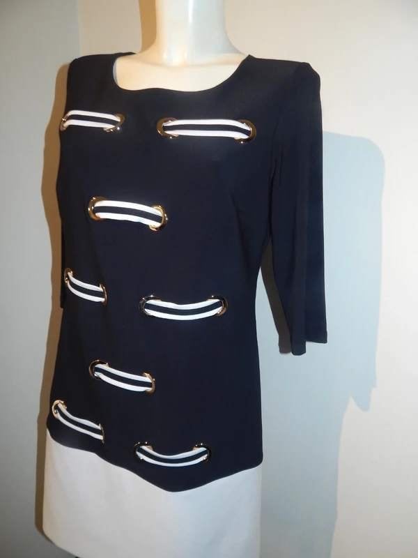 Joseph Ribkoff stretch jurk apart bandjes ringen werk M, Kleding | Dames, Jurken, Maat 38/40 (M), Joseph Ribkoff, Zo goed als nieuw