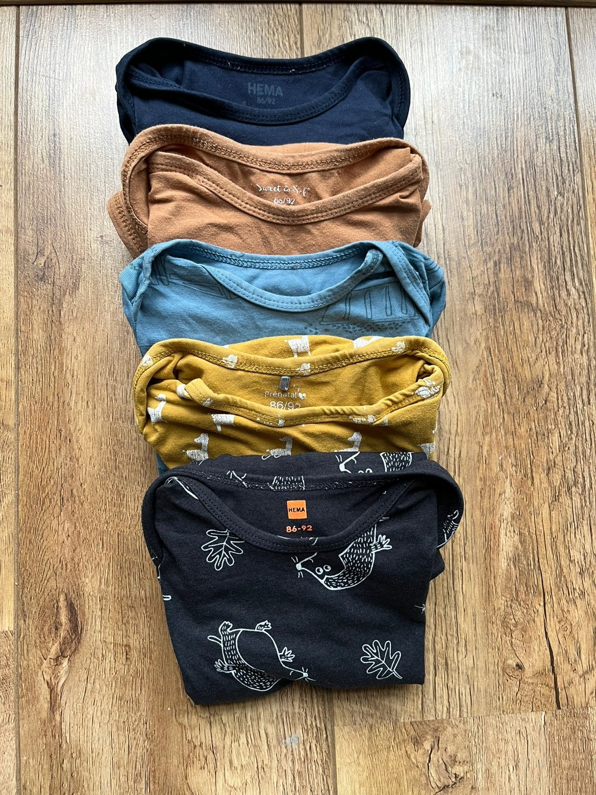 Pakket rompers lange mouwen 5 stuks maat 86/92, Ophalen of Verzenden, Zo goed als nieuw, Jongetje of Meisje