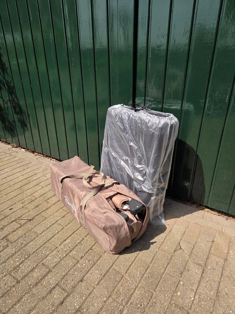 Bambino campingbedje met matras en draagtas, Ophalen, Gebruikt, 70 tot 85 cm, 140 tot 160 cm