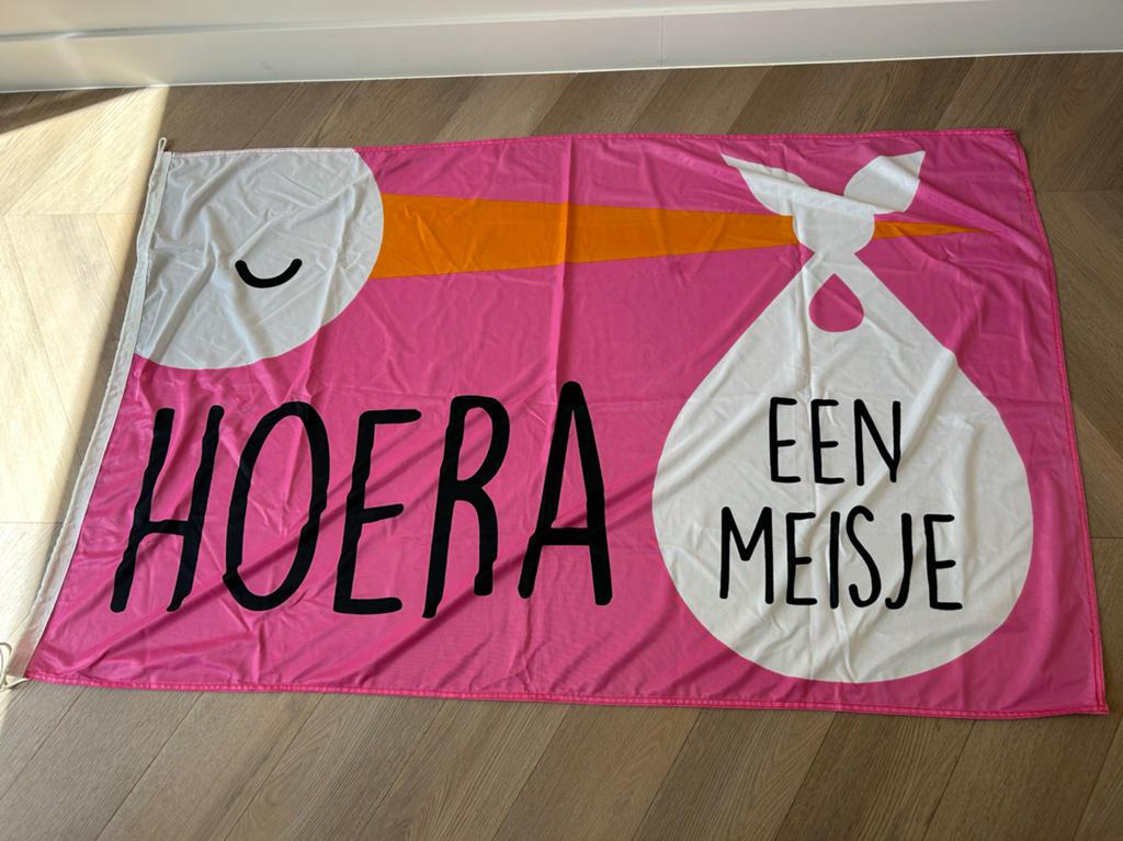 Geboortevlag meisjes, Ophalen of Verzenden, Gebruikt