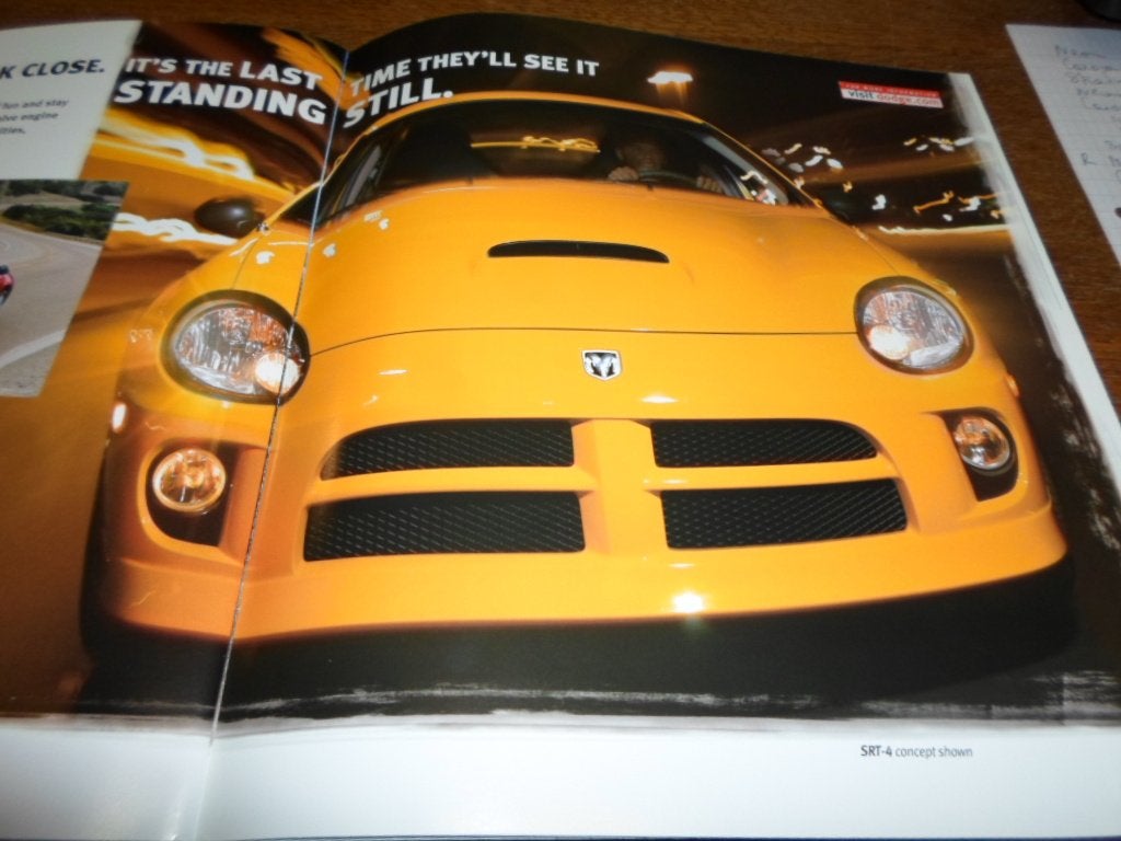 Dodge Intrepid Neon & S/RT4 Stratus 2003 Brochure, Ophalen of Verzenden, Zo goed als nieuw, Overige merken