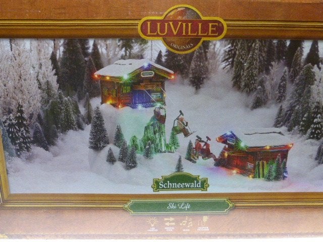 luville Ski Lift kabelbaan kerstdorp scenery stoeltjeslift, Diversen, Kerst, Zo goed als nieuw, Ophalen of Verzenden