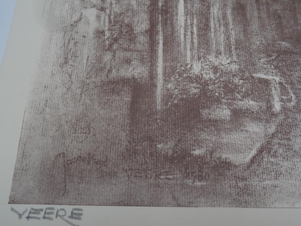 Litho Veere in verval, stadhuis van Veere Co de Voogd 1980, Verzenden