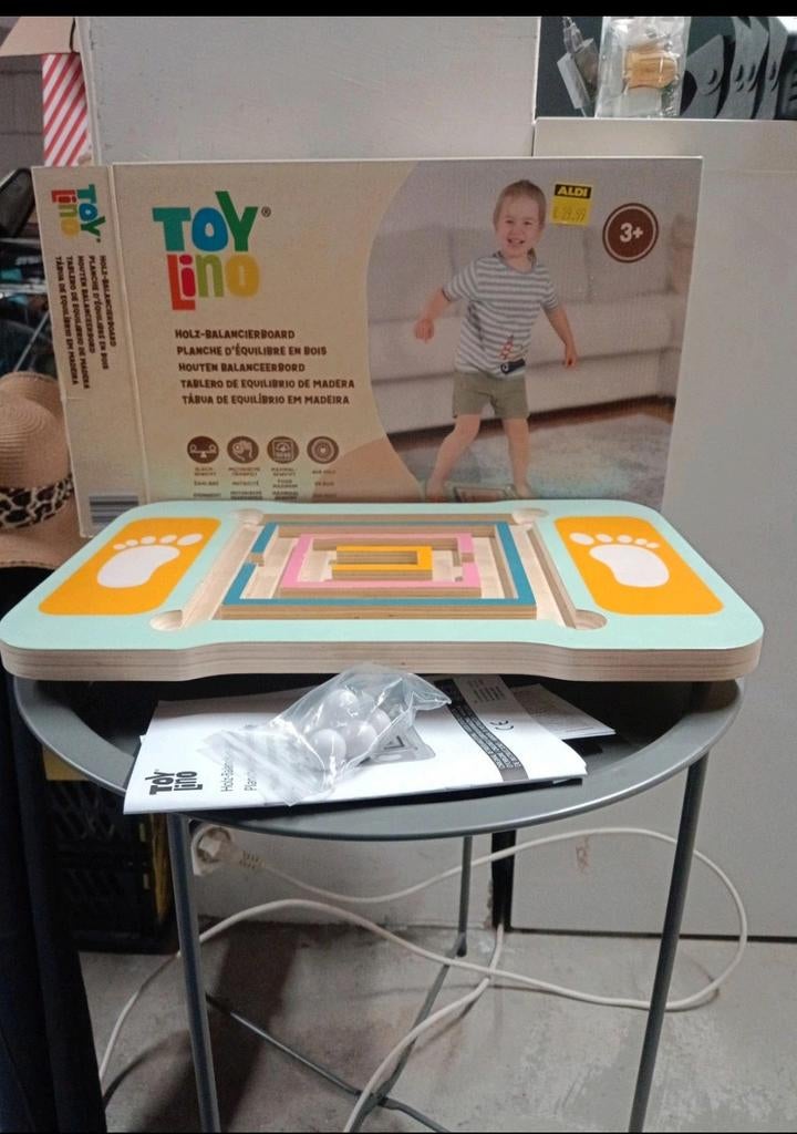 Toy Lino Houten Balansbord met Labyrint Spel, Ophalen of Verzenden, Zo goed als nieuw, Puzzelen