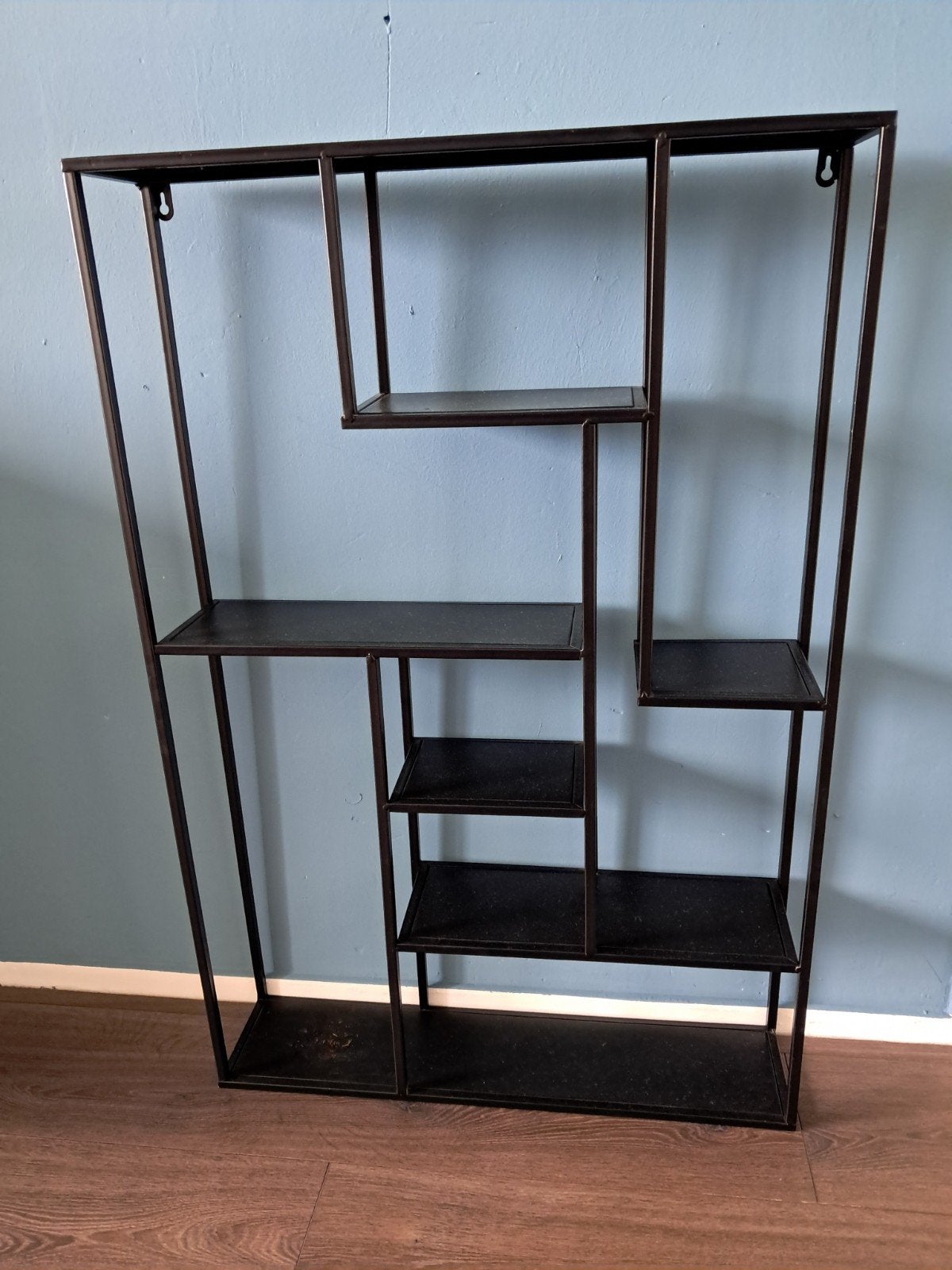 Zwart metalen wandkast, Huis en Inrichting, Kasten | Wandmeubels, Ophalen of Verzenden, Zo goed als nieuw, Minder dan 150 cm, Minder dan 100 cm