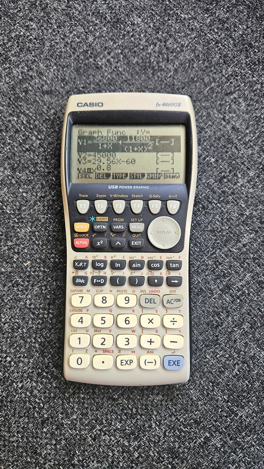 Casio grafische rekenmachine fx-9860gii, Ophalen of Verzenden, Grafische rekenmachine, Gebruikt