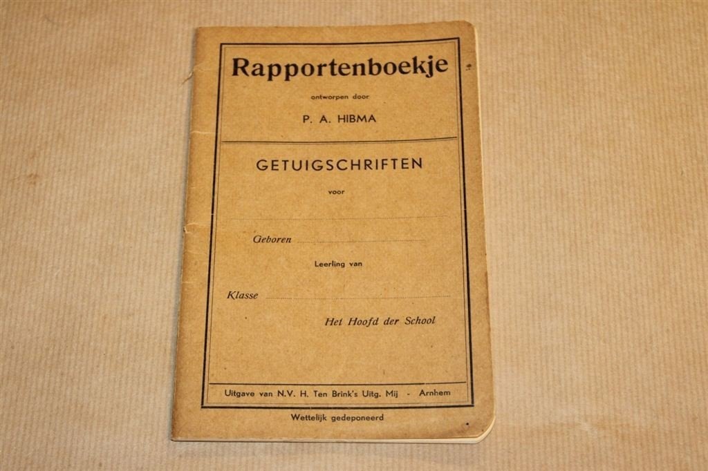Rapportenboekje - Oud ex. circa 1930 !!, Antiek en Kunst, Ophalen of Verzenden