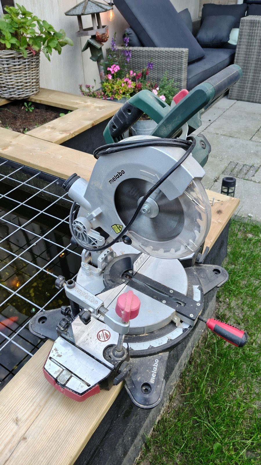 Metabo afkortzaag, Doe-het-zelf en Verbouw, Gereedschap | Zaagmachines, Ophalen, Gebruikt, METABO, Afkortzaag