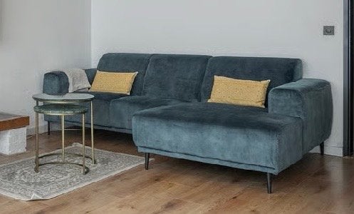 Hoekbank., Huis en Inrichting, Banken | Bankstellen, Ophalen, Gebruikt, 125 tot 150 cm, Tweepersoons