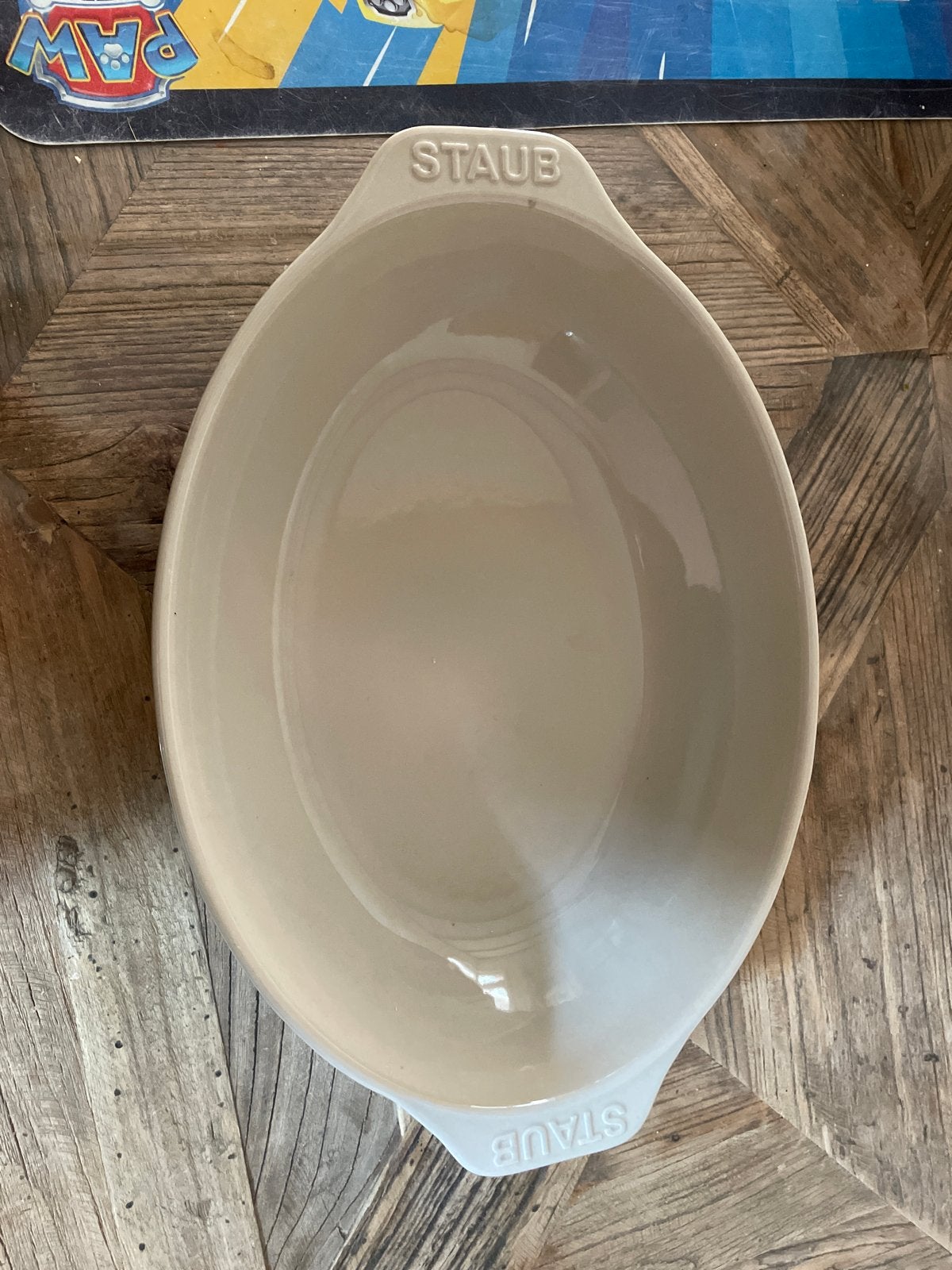 Nieuwe Staub Ovenschaal Taupe ( groot / ovaal ), Minder dan 45 cm, Overige merken, Oven, Nieuw